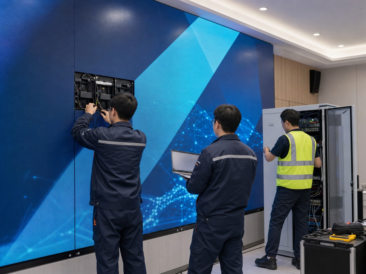 LED显示屏工程师现场安装调试